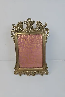 Vintage Brass Metal Picture Frame Victorian Gilt Ornate Style 3.5 X 5  Photo • $29.99