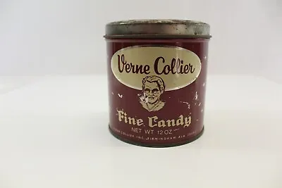 Vintage Candy Tin Advertising Verne Collier Fine Candy Birmingham AL • $14.80