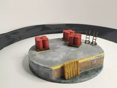 4x. Red Oil Barrels/pallet For 1/76 OO Gauge Model Railway/modelling. Painted • £9.75