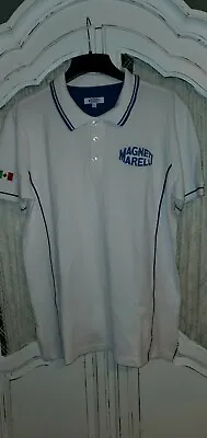 Vintage Ferrari Magneti Marelli 3 Button Polo Sport Sleeve Shirt  XL White • $29