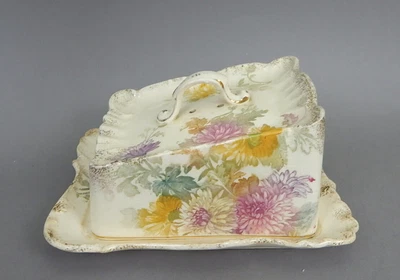 $99.99 • Buy Antique 1800s Royal Bonn Germany Franz Anton Mehlem Cheese Keeper Covered Dish