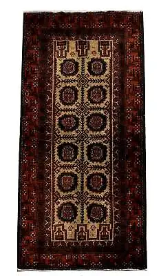 3' X 6' Dark Maroon Traditional Hamaadan Rug 80966 • $364.50