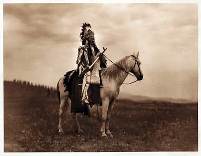 £3.99 • Buy Native American Indian War Chief On Horseback Vintage 10x8 Photo Reprint 