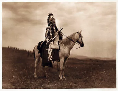 Native American Indian War Chief On Horseback Vintage 10x8 Photo Reprint  • £4.50