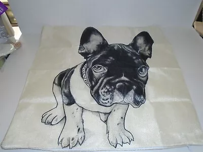 $7.99 • Buy New 17  Adorable French Bulldog Decorative Pillow Cover