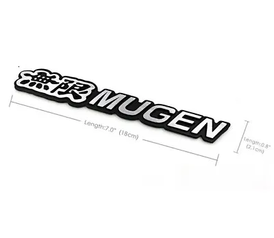 3D Aluminum Black MUGEN Car Front/Rear Badge Fender Body Emblem Decal Sticker x1 • $8