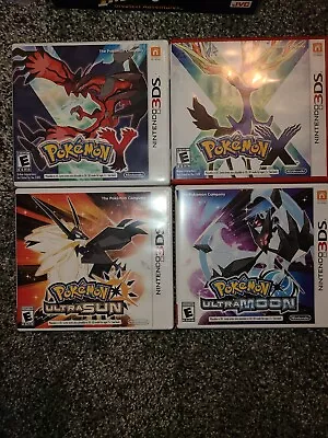 Lot Of4 NINTENDO 3DS Game Cases&Manuals Only NO GAME Pokemon X Y Ultra SunMoon • $49.99