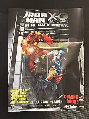 Iron Man X-O Manowar In Heavy Metal Sega Saturn Game Gear Display Poster Only • $11.99