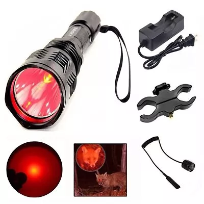 LED Hunting Flashlight HS-802 250 Yards Cree Coyote Hog Red Light Flashlight... • $51.99