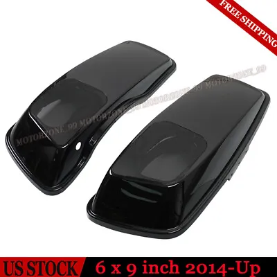 Vivid Black 6x9  Saddlebag Speaker Lids For Harley Touring Road Glide 2014-2023 • $81.95