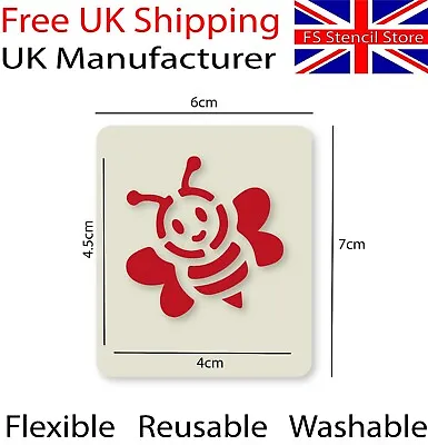 Bumble Bee Stencil Crafting Card Making Face Painting 7cm X 6cm Reusable  • £3.40