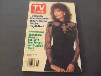  TV Guide Mar 14-20 1987 Victoria Principal Of Dallas Interview Shows ID:61405 • $10