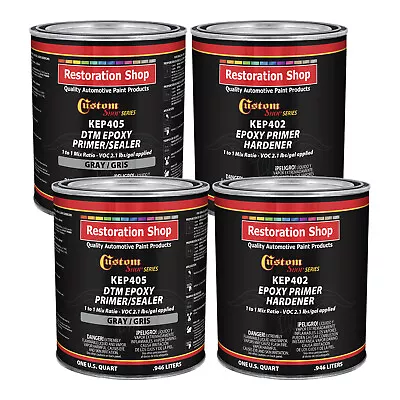 GRAY Epoxy Primer/Sealer 2.1 VOC (GALLON KIT) - Anti-Corrosive DTM Primer • $149.99