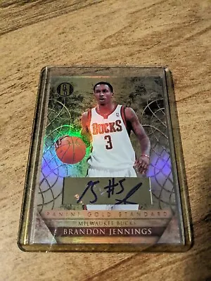 2011 Panini Gold Standard Basketball Brandon Jennings Autograph Card 53/149 • $14