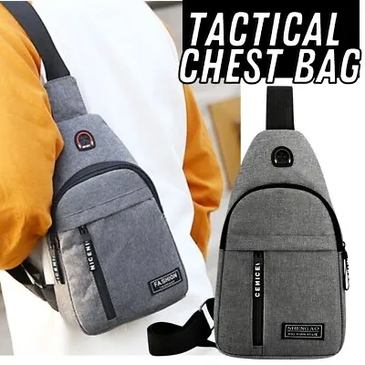 Mens Sling Bag Cross Body Handbag Chest Bag Shoulder Pack Sports Travel Backpack • $9.99