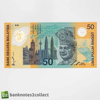 £17 • Buy MALAYSIA: 1 X 50 Malaysia Ringitt Polymer Commemorative Banknote.