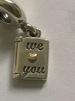 $25 • Buy Genuine Pandora Two Tone Mothers Day  We Love You  Charm 791532