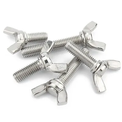 M4 M5 M6 M8 M10 Butterfly Bolt Wing Bolt Set Wing Thumb Screws DIN 316 • £3.49