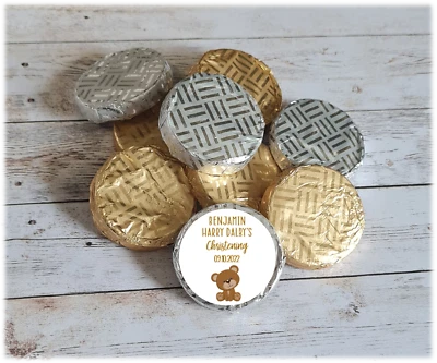 £15 • Buy DIY Personalised Christening Baptism Communion Chocolate Favours Gold/Silver