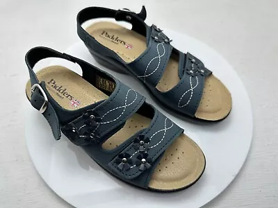 PADDERS Womens Pair Comfort Sandals NEW Shoes UK Size 4 NAVY BLUE EU36 RRP £79 • £26.39