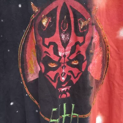 Vintage Star Wars Darth Maul T Shirt Sith Tie Dye Sz L Lucas Films • $79.99