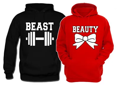 Beauty And Beast Couple Matching Hoodies. Valentine's His&Hers Vacation Pullover • $24.95