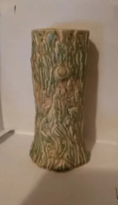 Unusual Vintage Beige/Green Tree Vase - Made In England.  • £9