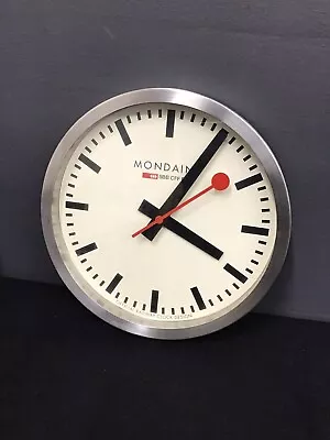 Mondaine Railway Clock Design Stainless Steel Wall Clock  • $149.99