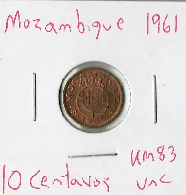 Coin Mozambique (Portuguese) 10 Centavos 1961 KM83 • $2.29