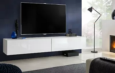 £109 • Buy TV Wall Mounted Cabinet Stand High Gloss Fronts Living Room Unit Furniture