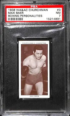 $97.53 • Buy 1938 W.a. & A.c. Churchman Boxing Personalities #3 Max Baer Psa 7 15214891