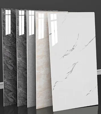 10pcs Self-Adhesive Grey Marble PVC Cladding Wall Panels For Kitchen Bathroom UK • £14.95