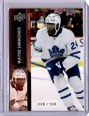 2021-22 Upper Deck Series 2 UD Exclusives #/100 Wayne Simmonds #421 Maple Leafs • $0.99