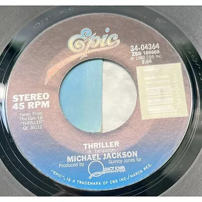 Michael Jackson Thriller / Can't Get Outta The Rain 45 RPM Pop Epic 34-04364 • $6.53