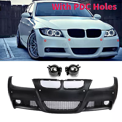 M-Tech Style Front Bumper Cover +W/ Fog Fit 2005-2008 BMW E90 E91 4dr 3-Series • $422.84