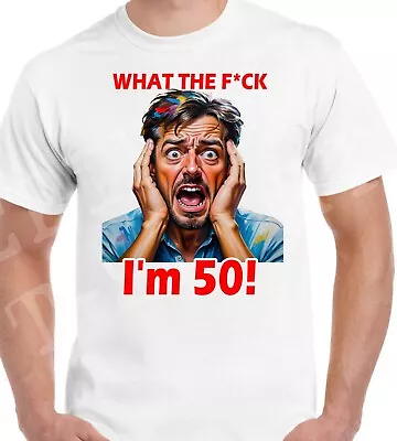 Men's 50th Birthday T-Shirt Gift 60th 40th 30th Present Party Dad Grandad 70th • $70.59