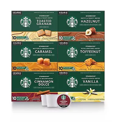 Starbucks Coffee K-Cups 24 OR 32 OR 60 Or 96 Pods Flavored Keurig CHOOSE FLAVORS • $82.99