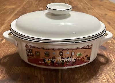 Villeroy & Boch Covered Casserole With Lid 3Q Wedding Scene 11 X8  • $46.95