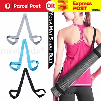 $8.11 • Buy Yoga Mat Strap Belt Sports Sling Adjustable Shoulder Carry Belt Exercise Stretch