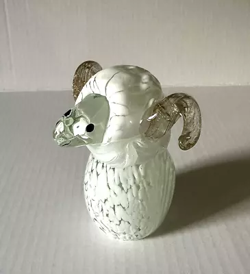 Heavy Art Glass Ram Figurine Paperweight • $16.99