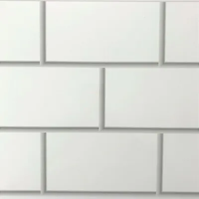 £0.99 • Buy Jubilee White Brick Tile Bathroom Shower Wet Wall Panels PVC Cladding Kitchen