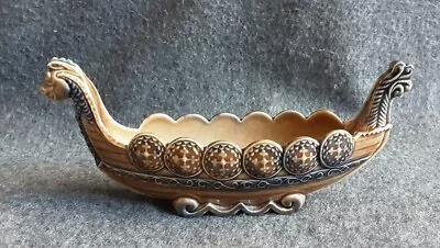 Wade Porcelain Viking Dragon Ship Long Boat Vintage Trinket Dish Pottery Planter • £5