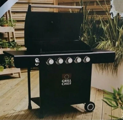 £260 • Buy LandMann Grill Chef 5 Burner Gas BBQ + Cover New Outdoor Free UK Delivery