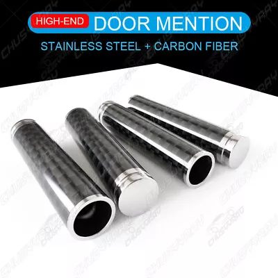 4Pcs Carbon Fiber Car Door Interior Door Lock Knob Pull Pins Pin Cover Security • $11.99