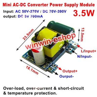 $1.80 • Buy AC-DC 110v 220v To 5v Power Supply Buck Converter Step Down Mini Modules 700ma