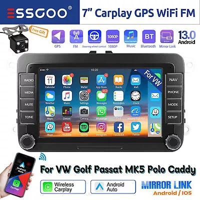 Android 13 For VW GOLF MK5 Passat 7  Carplay Car Stereo Radio GPS Wifi Head Unit • $153.99