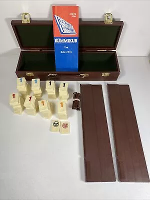 Pressman Rummikub Tournament 1982 Vintage W/ Faux Leather Carrying Case 2 Trays • $31.99