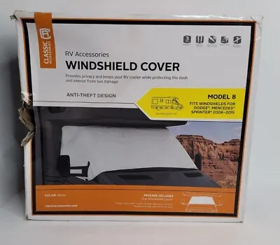 $54.99 • Buy Classic RV Accessories RV Windshield Cover 78634, Model 8 White 