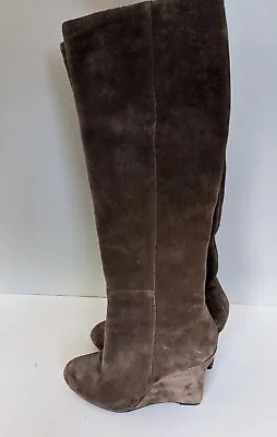 Vera Wang Lavender Black Boots 7M Vero Cuoio Zip Tall • $36.99