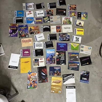 Lot Of 50+ Nintendo GameboyN64 GameCube  Manuals Inserts • $159.96